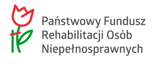 Obraz przedstawia logo Państwowego Funduszu Rehabilitacji Osób Niepełnosprawnych (PFRON)